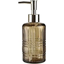 Storemax Cam Sıvı Sabunluk,yıldız Desenli Kahverengi 300ML 6,8X17,6CM