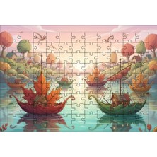 El Emeği Yaprak Da Giden Şehirler Puzzle Yapboz 99 Parça