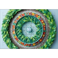 El Emeği Yapraklar ve Çiçekler Puzzle Yapboz 99 Parça