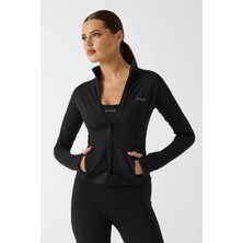 Guess Margot Uzun Kollu Fermuarlı Aktif Kadın Siyah Ceket V6RP15KD952-JBLK