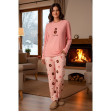 Remsa Kadın Termal Uzun Kol Pijama Takımı 4753 PEMBE01