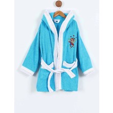 Bella Home Palyaço Nakışlı Kapüşonlu Çocuk Bornozu - %100 Cotton - Orijinal Kutulu