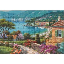 El Emeği Göl Manzaralı Ev Puzzle Yapboz 99 Parça
