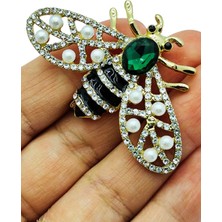 BB Bi Butik Shop Inci Detaylı Zarif Arı Broşu