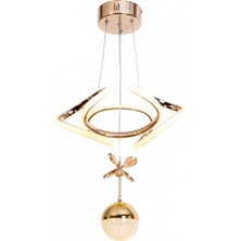 Avonni AV-7014-6116-3BKR-1TK Bakır Kaplama Modern Avize LED Alüminyum Silikon 35X35 cm