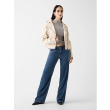 Guess Nada Vintage Biker Kadın Kahverengi Ceket W6RL09WH1X0-G1FG