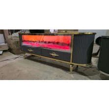 Ecrin Mobilya Çekmeceli Şömineli Tv Ünitesi