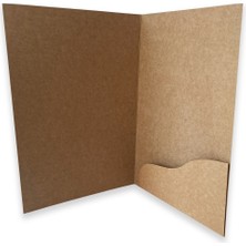 ABB Matbaa 100 Adet Kraft Cepli Dosya Sunum Evrak Dosyası Baskısız 300 gr A4