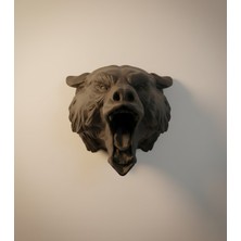 Maarketim Ayı Tasarım Siyah 3D Duvar Heykeli