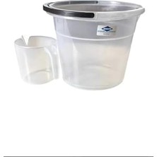 Storemax Şeffaf Plastik Kova Seti, 2 Parça, Siyah Tutacaklı