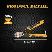 Storemax Vakumlu Tel Kesme Makası – 8 Inç Paslanmaz Çelik, Ergonomik Kaymaz Kauçuk Saplı, Küçük Mini Cıvata Çivi Zincir Tel Kablo Kesici, Ağır Hizmet Tipi Krom Vanadyum Çelik