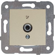 Storemax / Bronz Uydu Prizi F Kon 10 Db Mekanizma+Düğme Kapak