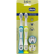 Chicco 2'li Diş Fırçası 3-6 Yaş Tıger-Panda