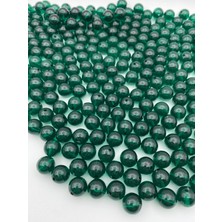 Hedef Bijuteri 14MM Zümrüt Yeşili / Koyu Yeşil Renk Top Akrilik Boncuk,çanta Yapım,hobi Boncuğu (100GR,~60 Adet)
