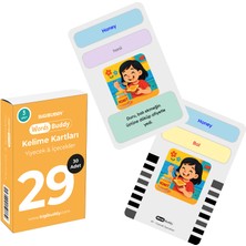 Bigibuddy WordsBuddy Yiyecek ve İçecekler Çocuklar İçin Türkçe İngilizce Kelime Kartları 30 Kart Günlük Hayat Dil Öğrenme Seti