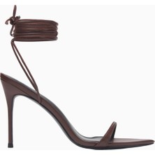 Lyra Vegan Deri Ince Bantlı, 100MM Yüksek Topuklu Sandalet