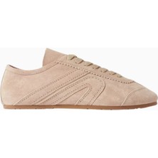 Jeffrey Campbell Aleta Bej Süet, Retro Runner Stil Kadın Günlük Sneaker