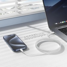 Storemax Labs, Buff BL74 Örgülü 60W 1.2m Data ve Şarj Kablosu, Bükülmeye Dayanıklı, Hızlı Şarj, Type-C To Type-C