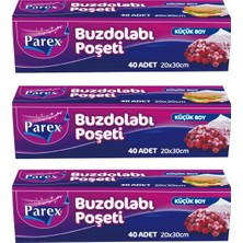Parex 40’li Buzdolabı Poşeti Küçük Boy 20 x 30 cm Üçlü Paket