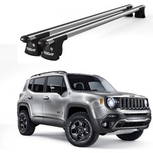 Today Auto Trio-I Jeep Renegade (2015 ve Üstü) Uyumlu Kilitli Ara Atkı 135CM Port Bagaj Tavan Barı