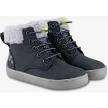 Hopfrög Furry Boots Lacivert Nubuk Barefoot Çocuk Botu