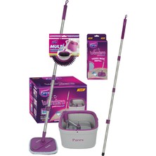 Parex Wondero Otomatik Temizlik Seti Yedek Mop Fırça ve Sap Paketi