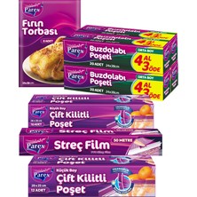 Parex Çeşitli Buzdolabı Poşetleri, Streç Film ve Fırın Torbası Paketi