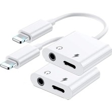 Storemax ile Uyumlu Kulaklık Adaptörü 2 Si 1 Arada Lightning Jack 3,5 mm Kulaklık Bağlantısı Şarj Kablosu Dönüştürücü Cihazı Hem Şarj Etmenizi Hem Kulaklık Veya Aux Kullanabilmenizi Sağlar No 159