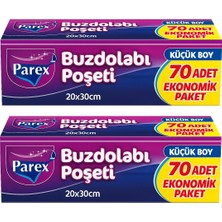 Parex 70’li Buzdolabı Poşeti Küçük Boy 20 x 30 cm Ikili Paket