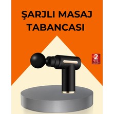 Eldenör Şarjlı Kas Masaj Aleti 6 Kademe 4 Başlık Derin Doku Ems Titreşim Sporcu Masaj Tabancası