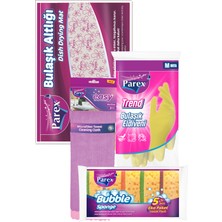 Parex Temizlik Bezi Bulaşık Eldiveni Altlığı ve Sünger Paketi