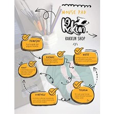 Storemax - Siyah Beyaz Kedi Baskılı Bilek Destekli Mouse Pad