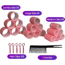 Storemax Croc 1237 Pembe - 37 Parça Saç Bigudisi Seti - Tüm Saç Tipleri Için Saç Kıvırıcıları, 3 Boy, Klips, Tarak Dahil, Isısız Bukleler ve Hacimli Stiller Için Mükemmel