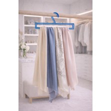 Ozzen Kırılmaz Mavi Şal Askısı -Eşarp Askısı- Atkı Askısı Dikdörtgen 10'lu Paket