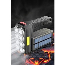 Storemax Güneş Enerjili 8 Gözlü Kamp Lambası Solar ve Uzun Menzilli Kamp Feneri Yüksek Performanslı Işıldak