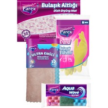 Parex Ultra Emici Bez , Bulaşık Eldiveni, Süngeri ve Altlığı Paketi