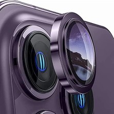 Storemax 14 Pro Max/14 Pro Ile Uyumlu Cmcov Kamera Lens Koruyucu Kolay Tak Çıkar Ergonomik Ince Tasarım Kırılma ve Çizilme Önleyici Derin Mor