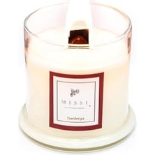 Storemax Üfleme Cam Ahşap Fitilli Kokulu Vegan Mum (140 Gr)