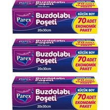 Parex 70’li Buzdolabı Poşeti Küçük Boy 20 x 30 cm Üçlü Paket
