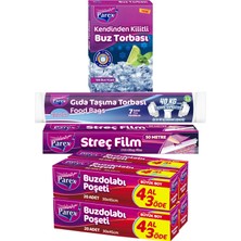 Parex Gıda Taşıma Torbası, Buzdolabı Poşeti Streç Film ve Buz Torbası Paketi