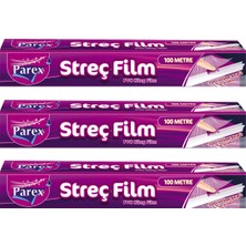 Parex Kesme Bıçaklı 100M Streç Film Üçlü Paket