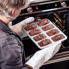 Storemax CC006068-001 8 Fincan Pas Içermeyen Yapışmaz Mini Kek Kalıbı, Alaşımlı Çelik