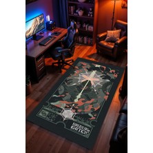 Charmbi Baldur's Gate 3 Desenli Kaymaz Taban Makinede Yıkanabilir Gaming Oyuncu Gamer Genç Odası Halısı