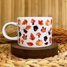 Loren Gift Sonbahar Bahçesi Temalı Porselen Elit Kupa Fincan 200 ml