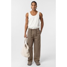 Vamos Baggy Fit Gabardin Pantolon Vizon