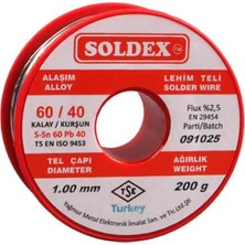 Soldex 1.00MM Kalın 200 Gram Kalın Lehim Teli SN60 PB40