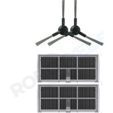 robotyedek Dreame L40 Ultra CE ve AE Hepa Filtre ve Yan Fırça-4 Parça