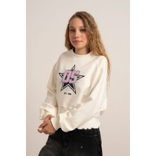 Loco Loco Kız Çocuk 7878  Baskılı 2 Iplik Sweat