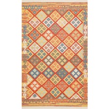 Akbel Halı Nomad NMD 05 Toprak - Çift Taraflı Yıkanabilir Kilim | Otantik Kilim