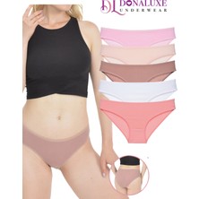 Donaluxe Kadın Külot , Kadın Bikini Soft Renkler 5'li Pamuklu Külot